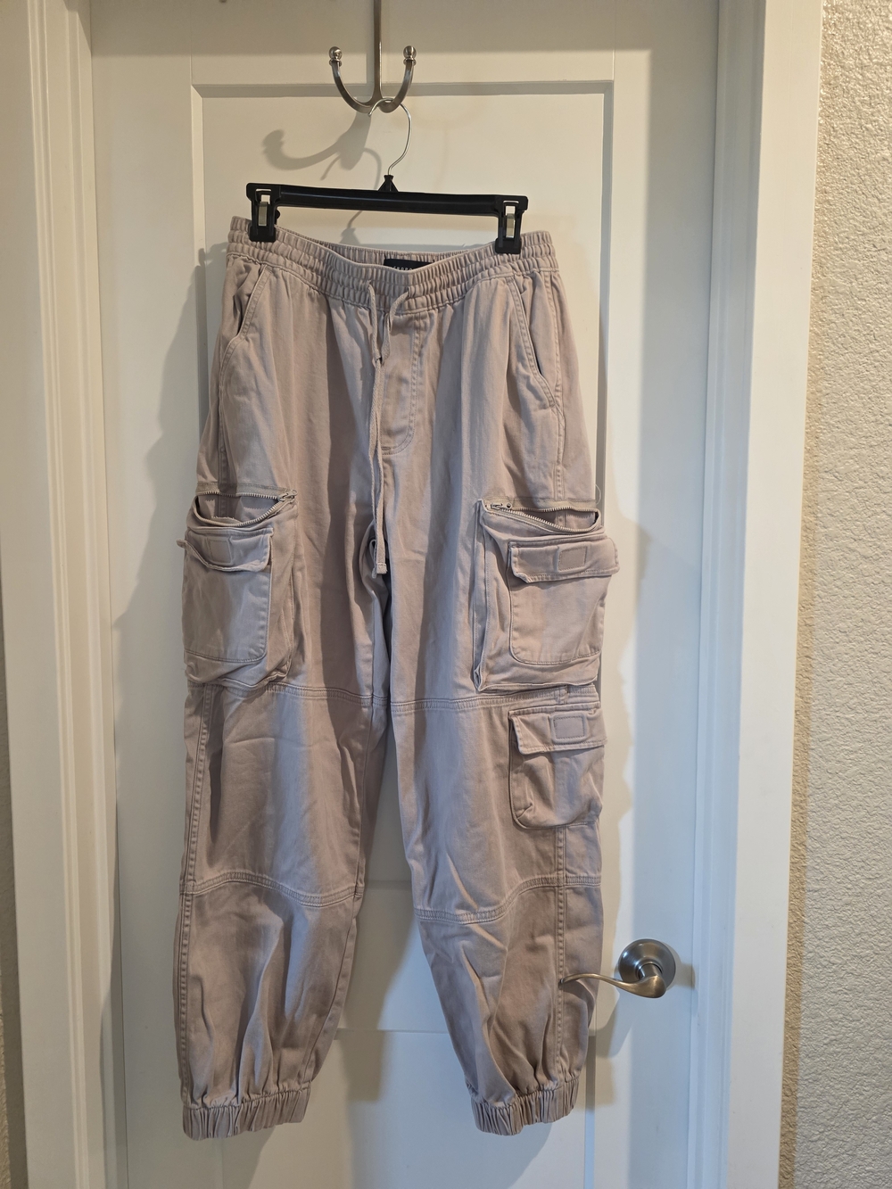Men's Cargo Jogger Pants in Light Beige - Casual Utility Style By Aeropostale